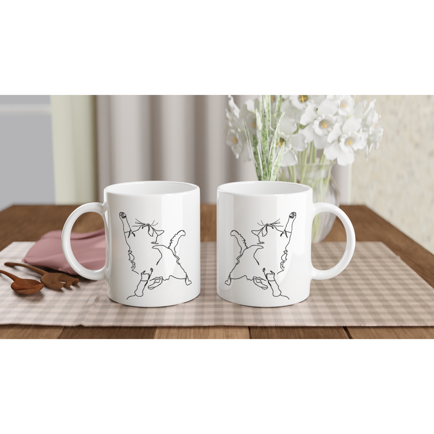 Maine Coon Line Drawing #5 Cat Mug