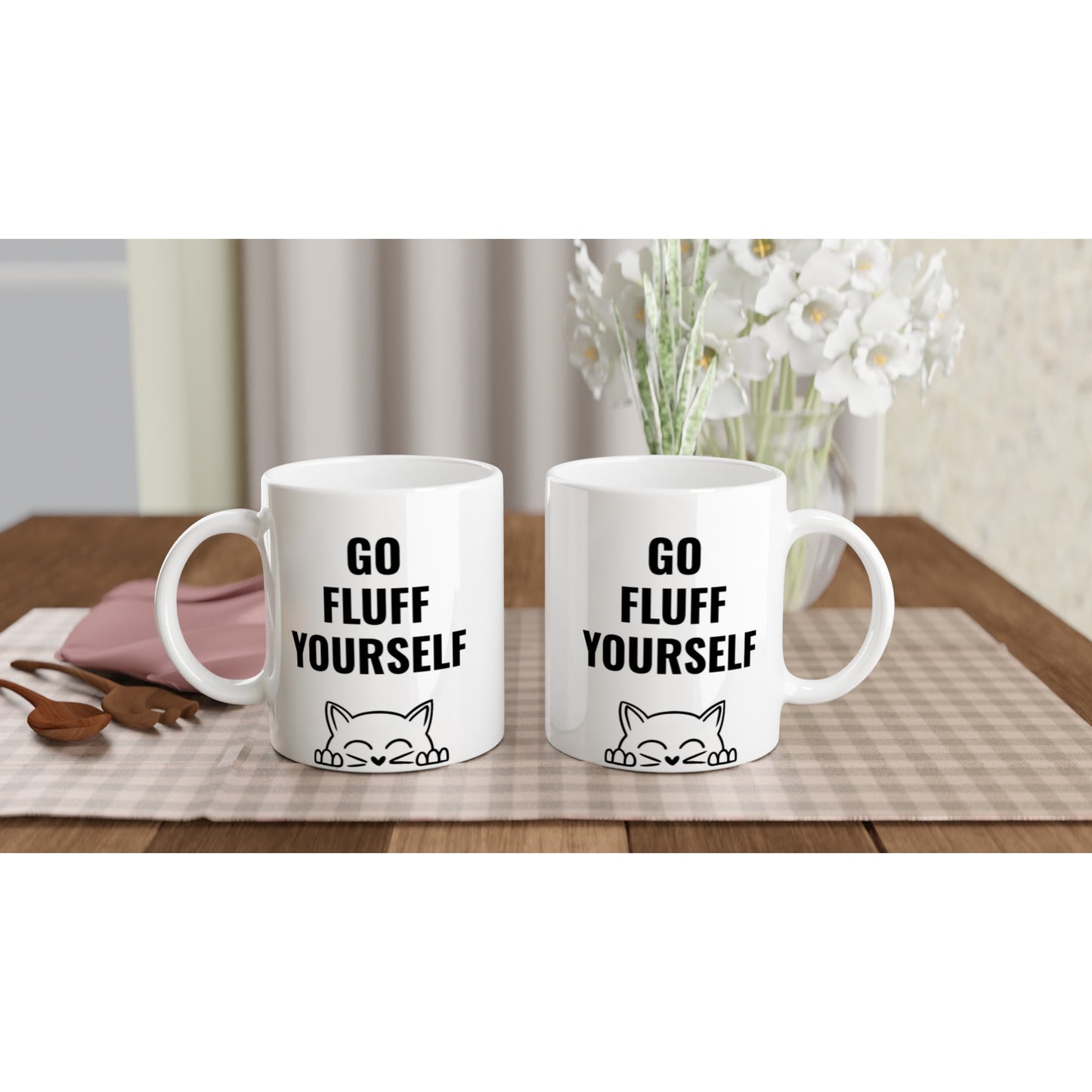 Go Fluff Yourself Cat Mug