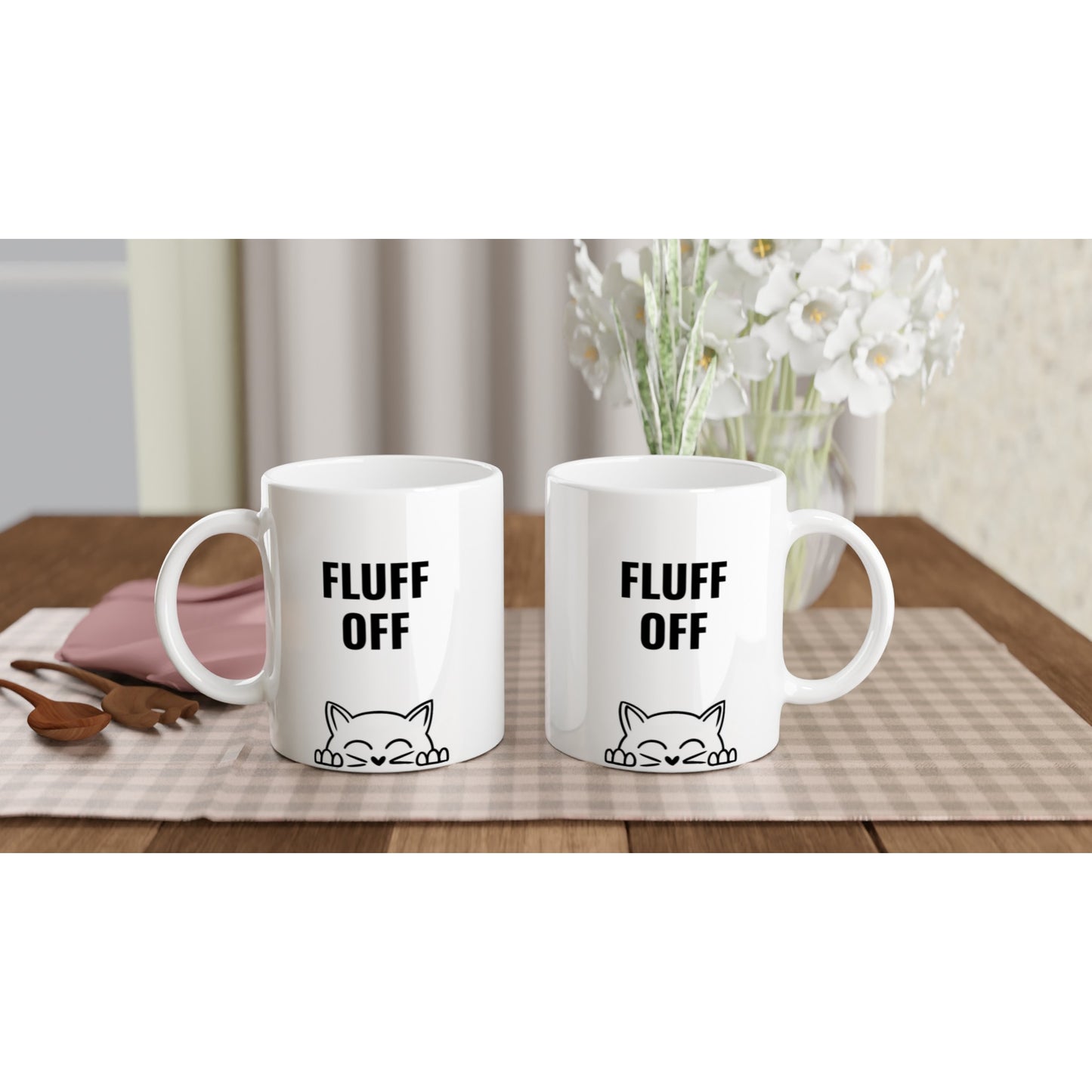 Fluff Off Cat Mug