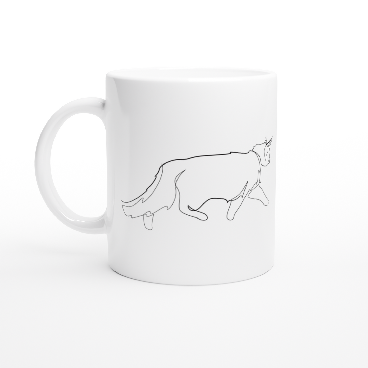 Maine Coon Line Drawing #3 Cat Mug