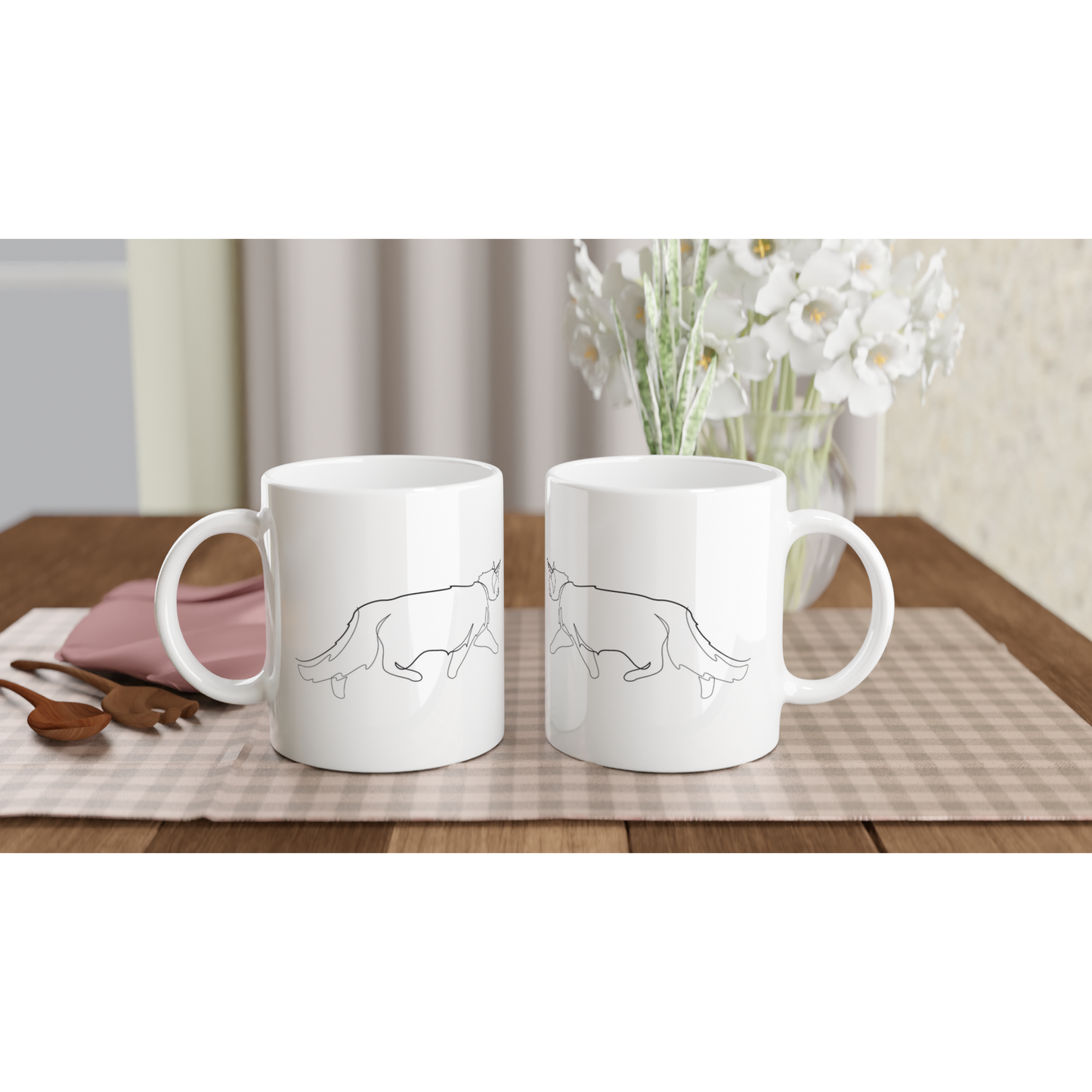Maine Coon Line Drawing #3 Cat Mug