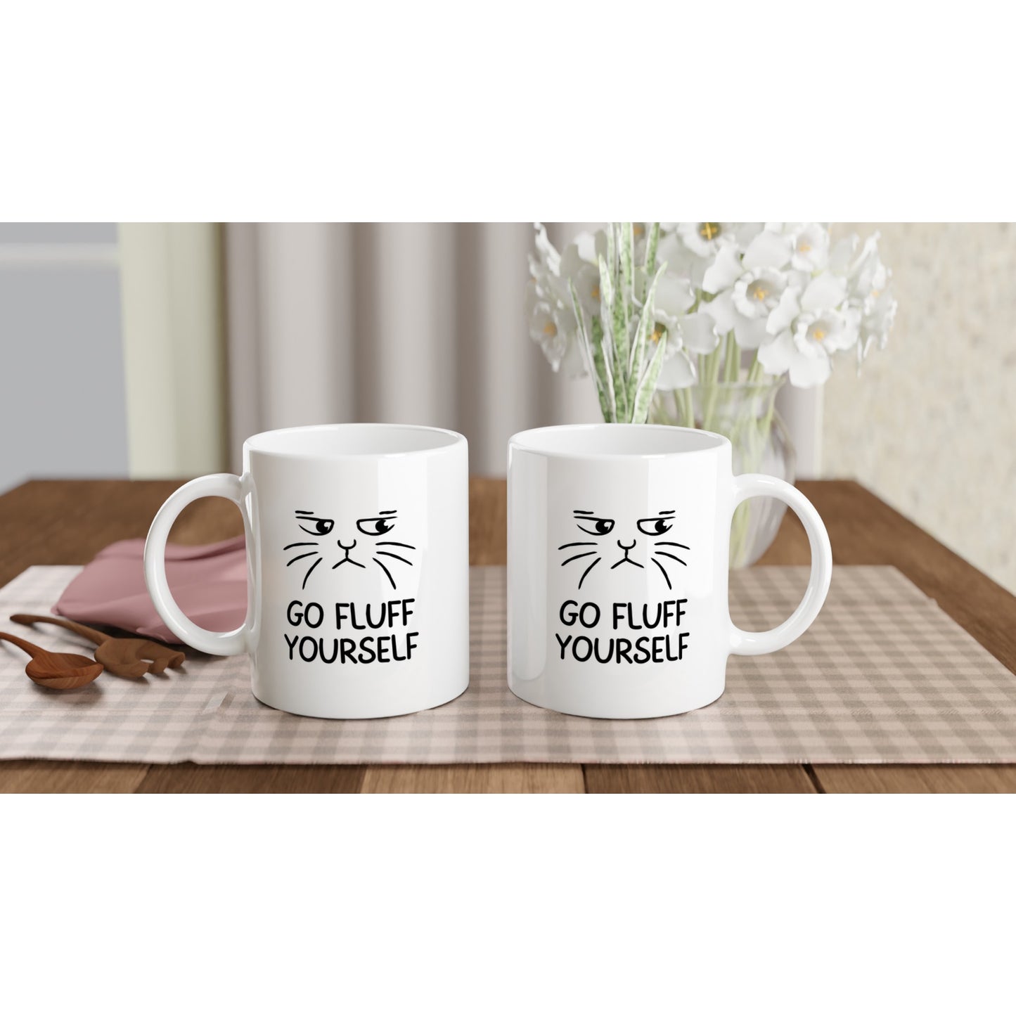 Go Fluff Yourself Cat Mug