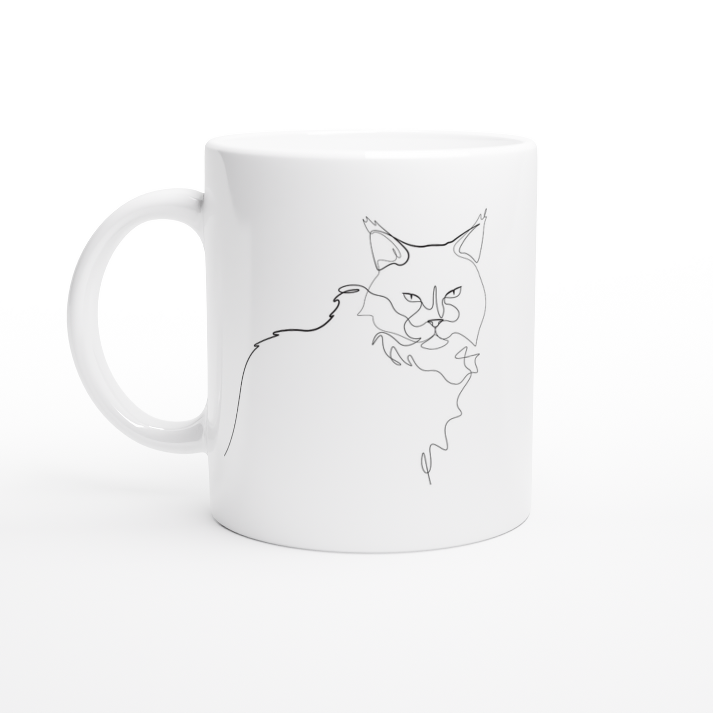 Maine Coon Line Drawing #1 Cat Mug