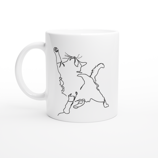 Maine Coon Line Drawing #5 Cat Mug