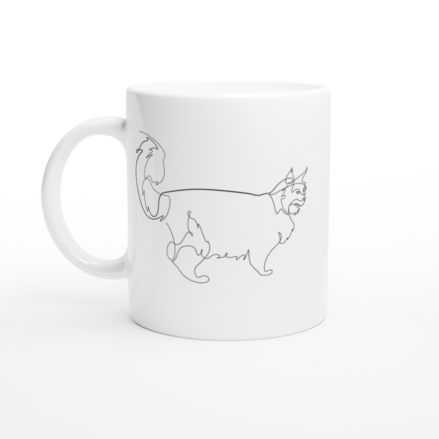 Maine Coon Line Drawing #2 Cat Mug