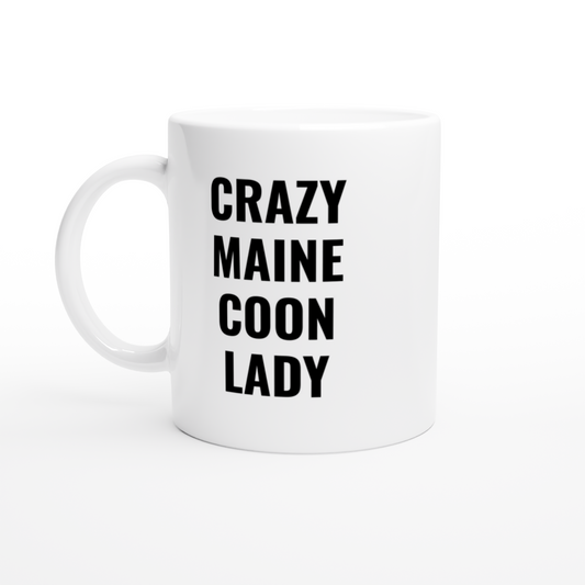Crazy Maine Coon Lady Cat Mug
