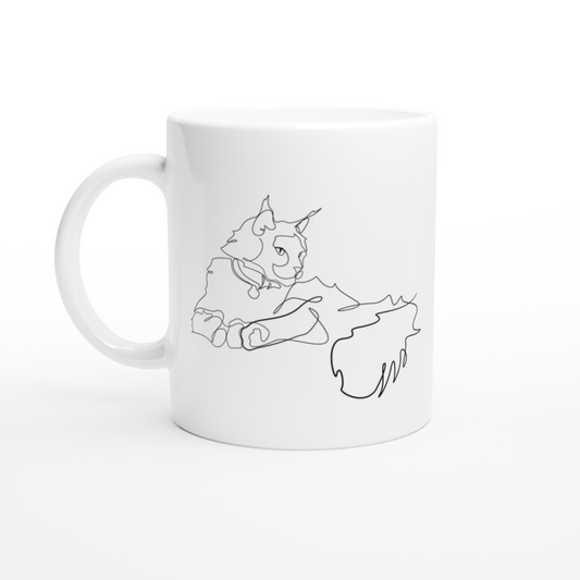 Maine Coon Line Drawing #4 Cat Mug
